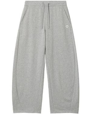 Chocoolate Logo-Patch Drawstring Track Pants - Gray
