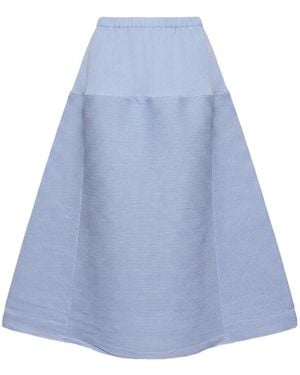 Melitta Baumeister Falda Midi Acampanada - Azul
