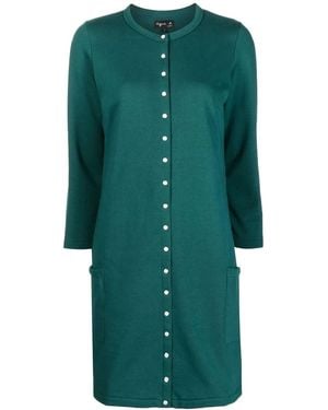 agnès b. Three-Quarter Sleeve Mini Dress - Green