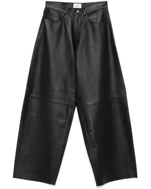 Haikure Bethany Leather Trousers - Grey