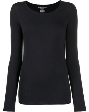 Majestic Filatures Round Neck Top - Black