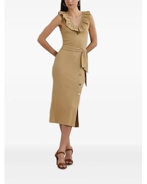 Ralph Lauren Frill-Neck Dress - Natural
