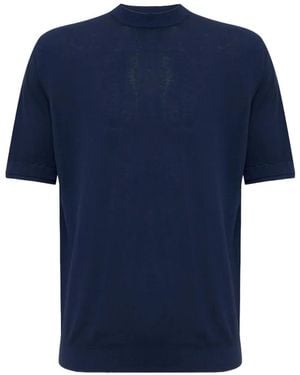 Eleventy T-Shirt Met Ronde Hals - Blauw