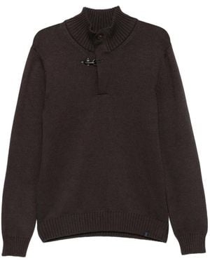 Fay Jersey Con Coderas Y Cierre De Gancho - Negro