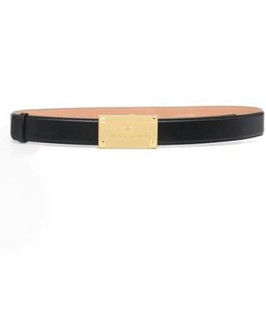 Elisabetta Franchi Logo-Buckle Fastening Belt - Natural