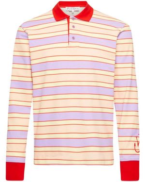 JW Anderson Gestreiftes Poloshirt - Pink