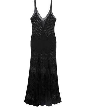 Blumarine Gemustertes Maxikleid - Schwarz