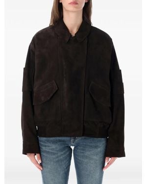 S.W.O.R.D Suede Bomber Jacket - Black