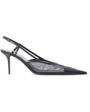 Saint Laurent Renée Cassandre Slingback Pumps - White