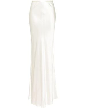 Michelle Mason Bias Maxi Skirt - White