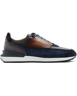 Magnanni Panelled Low-Top Trainers - Blue