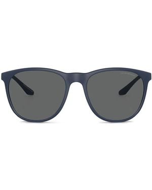 Emporio Armani Logo-Plaque Sunglasses - Grey