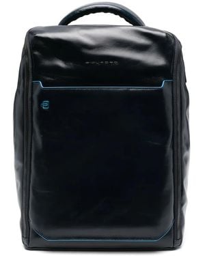 Piquadro レザー バックパック - ブラック
