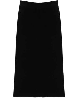 Daniele Fiesoli Midi-Rok Met Elastische Tailleband - Zwart