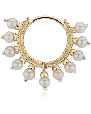 Maria Tash Coronet パール トリプルピアス 18kイエローゴールド - メタリック