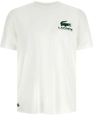 Lacoste Logo-Print T-Shirt - White