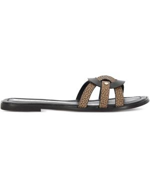 Borbonese Sandalen Aus Leder - Weiß