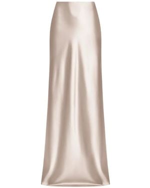 ALEXIA & ANTONIA Bias-Cut Maxi Skirt - Natural