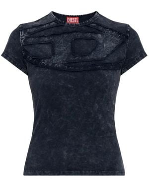 DIESEL T-Mely-Cup Logo-Patch T-Shirt - Blue