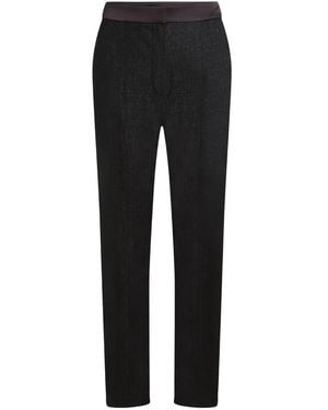 Karl Lagerfeld Textured Tailored Trousers - Black