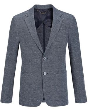 Billionaire Hack Blazer Met Leeuwpatch - Blauw