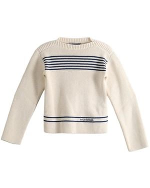 Balenciaga Boat-Neck Jumper - White