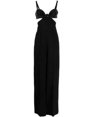 Elie Saab Crystal-Embellished Cut-Out Detailing Jumpsuit - Black