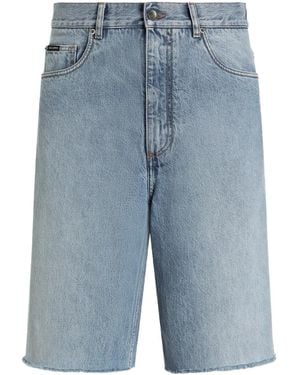 Dolce & Gabbana カットオフエッジ デニムショーツ - ブルー