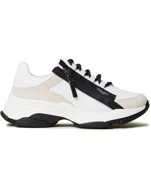 Twinset Logo-Print Trainers - White