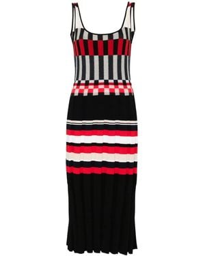 Colville Madras Midi Dress - Red
