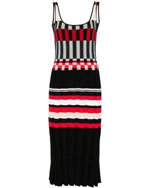 Colville Madras Midi Dress - Red