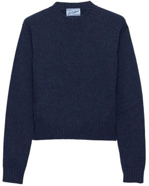 Prada Ribbed Re-Cashmere Jumper - Blue