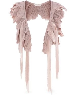 Alberta Ferretti Schal mit Falten - Pink