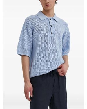 Won Hundred Buttoned Polo Shirts - Blue