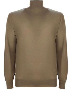 Kangra High-Neck Sweater - Brown