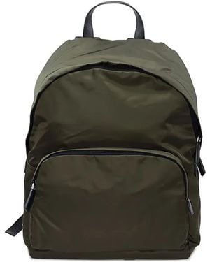Prada Logo-Plaque Backpack - Green