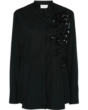 P.A.R.O.S.H. Embroidered Shirt - Black
