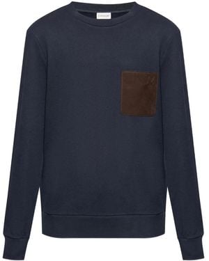 Moncler Patch-Pocket Sweatshirt - Blue