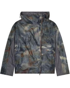 DIESEL Hooded Military Jacket - Gray