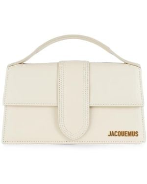 Jacquemus Bolso De Hombro The Large Bambino Con Placa Del Logo - Neutro
