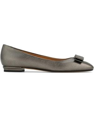 Ferragamo Vara Bow Ballet Flats - Grey