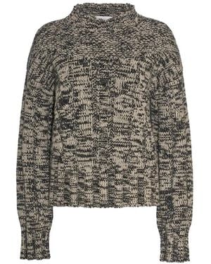 Malo Cable-Knit High-Neck Jumper - Grey