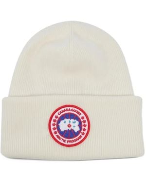 Canada Goose Berretto Arctic Toque Con Logo - Bianco