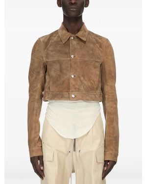 Rick Owens Cropped Worker Jacket - Natural