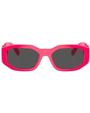 Versace Biggie Geometric-Frame Sunglasses - Pink