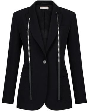 Liu Jo Rhinestone-Embellished Blazer - Black