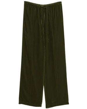 forte_forte Velvet Drawstring Pants - Green
