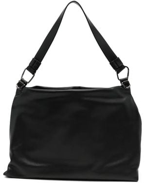 Cromia Sac Porté Épaule Kai En Cuir À Fini Grainé - Black