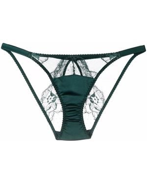 Fleur Of England Ela Lace Thong - Blue