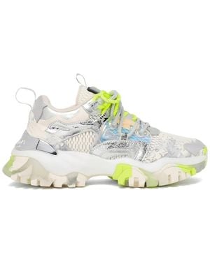 JOIA PARIS Metallic Panelled Sneakers - White